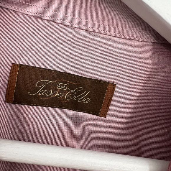 Tasso Elba shirt size M 32/33 mens long sleeve button front red - Picture 3 of 5